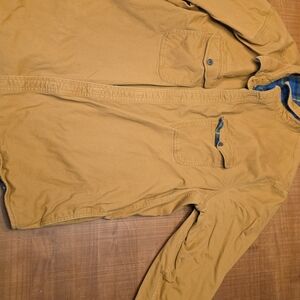 ByLands' End Mustard and Blue Plaid Shirt